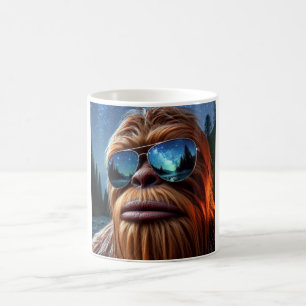 Sasquatch und Sterne Kaffeetasse