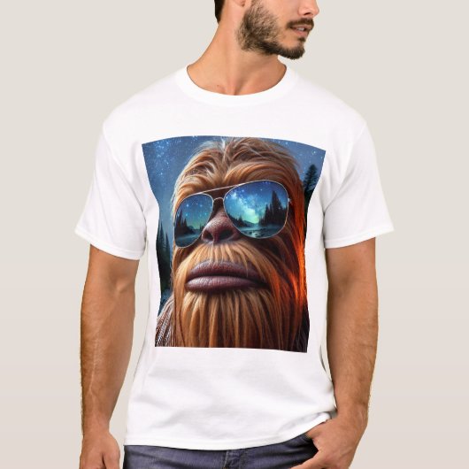 Sasquatch und Sterne T-Shirt (Vorderseite)