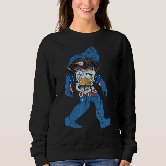 Sasquatch Utah Beehive State National Parks Mighty Sweatshirt (Vorderseite)