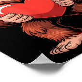 Sasquatch Valentine's Day - Bigfoot Heart Sungles  Poster (Ecke)
