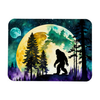 Sasquatch Vollmond auf dem Berg Magnet