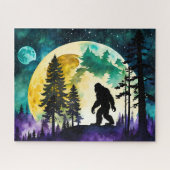 Sasquatch Vollmond auf dem Berg Puzzle (Horizontal)