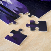 Sasquatch Vollmond auf dem Berg Puzzle (Seite)