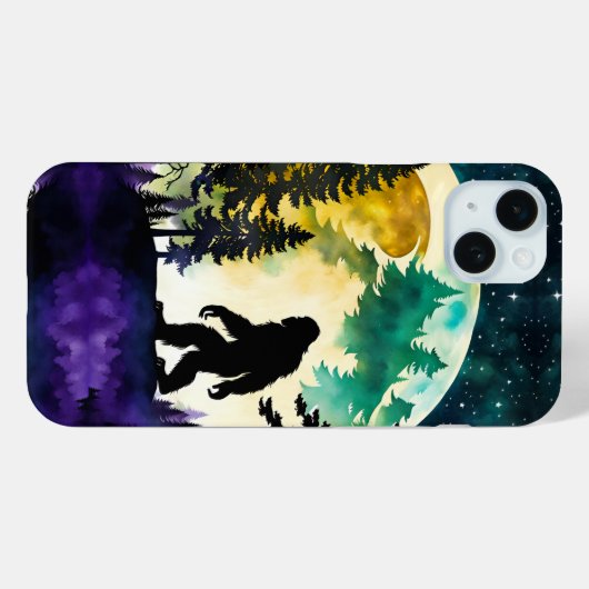 Sasquatch Vollmond Case-Mate iPhone Hülle (Rückseite (Horizontal))