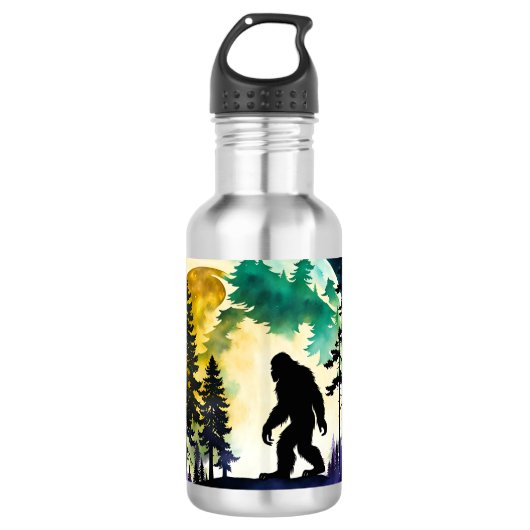 Sasquatch Vollmond Edelstahlflasche (Vorderseite)