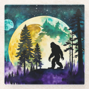 Sasquatch Vollmond Glasuntersetzer