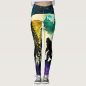 Sasquatch Vollmond Leggings (Vorderseite)