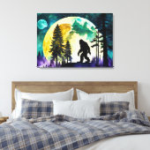 Sasquatch Vollmond Leinwanddruck (Insitu (Schlafzimmer))