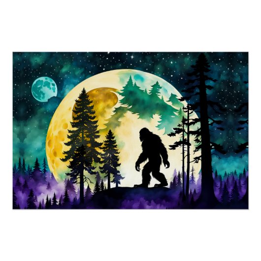 Sasquatch Vollmond Poster (Vorderseite)