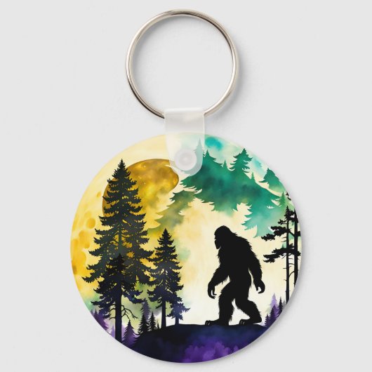 Sasquatch Vollmond Schlüsselanhänger (Vorderseite)