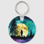 Sasquatch Vollmond Schlüsselanhänger (Rückseite)