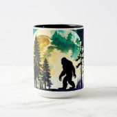 Sasquatch Vollmond Zweifarbige Tasse (Mittel)
