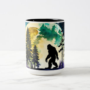 Sasquatch Vollmond Zweifarbige Tasse