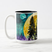 Sasquatch Vollmond Zweifarbige Tasse (Links)