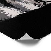 Sasquatch Wald Legende Natur Poster (Ecke)