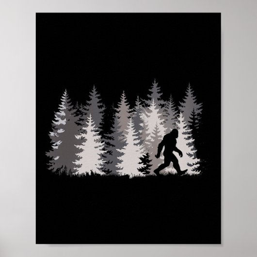 Sasquatch Wald Legende Natur Poster (Vorne)
