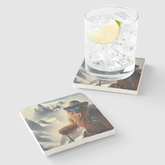 Sasquatch Wandern Steinuntersetzer (Seitenansicht)