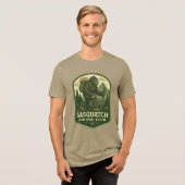 Sasquatch Wandern Tri-Blend Shirt (Vorderseite voll)