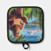 Sasquatch Washington Souvenir Reisegeschenk Topflappen (Vorderseite)