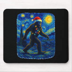 Sasquatch Weihnachten Bigfoot Weihnachtsmannmütze  Mousepad
