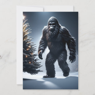 Sasquatch-Weihnachtskarte Feiertagskarte
