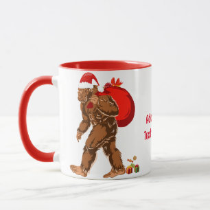 Sasquatch Weihnachtsmann Bigfoot Yeti Weihnachtsge Tasse