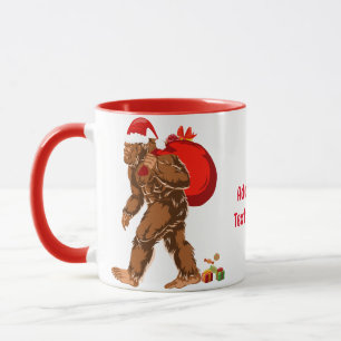 Sasquatch Weihnachtsmann Bigfoot Yeti Weihnachtsge Tasse