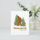 Sasquatch... Wo ist er? Postkarte (Stehend Vorderseite)