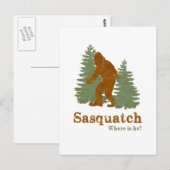 Sasquatch... Wo ist er? Postkarte (Vorne/Hinten)
