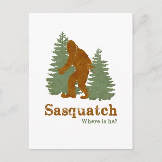 Sasquatch... Wo ist er? Postkarte (Vorderseite)