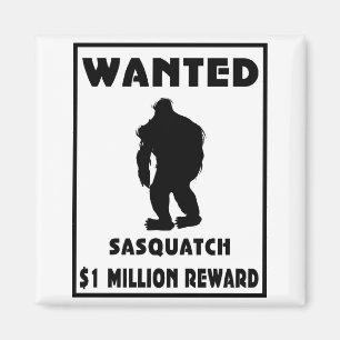Sasquatch wollte Plakat Magnet