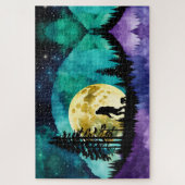 Sasquatch zu Fuß mit Haustier Bear cub Puzzle (Vertikal)