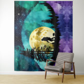 Sasquatch zu Fuß mit Haustier Bear cub Wandteppich (Beispiel)