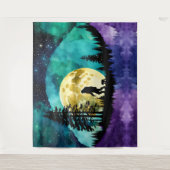 Sasquatch zu Fuß mit Haustier Bear cub Wandteppich (Vorderseite)