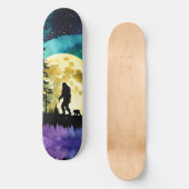 Sasquatch zu Fuß mit seinem Haustier Bärenkuppel Skateboard (Vorderseite)