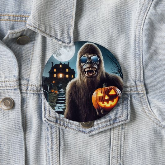 Sasquatch zu Halloween Button (Beispiel)