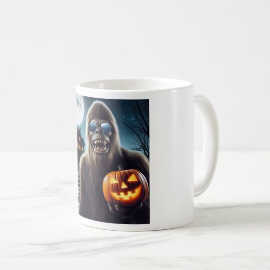 Sasquatch zu Halloween Kaffeetasse (VorderseiteRechts)