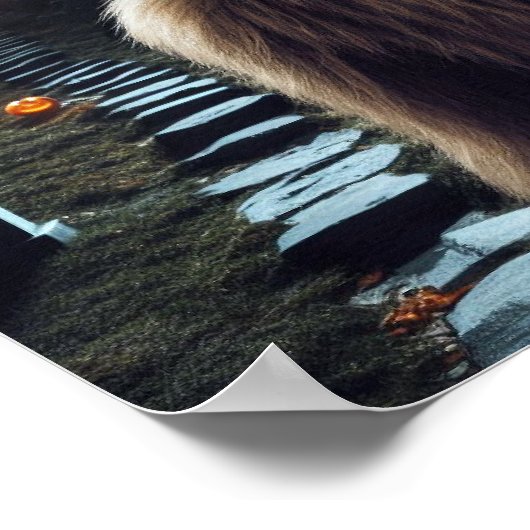 Sasquatch zu Halloween Poster (Ecke)