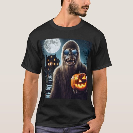 Sasquatch zu Halloween T-Shirt (Vorderseite)