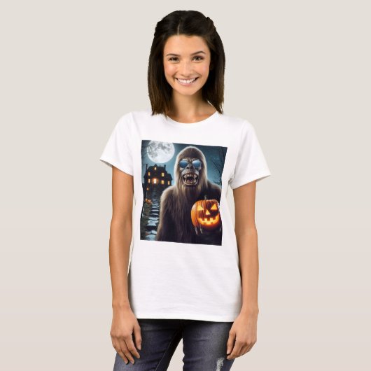 Sasquatch zu Halloween T-Shirt (Vorne ganz)