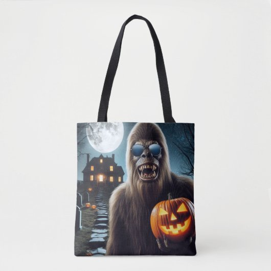 Sasquatch zu Halloween Tasche (Vorderseite)