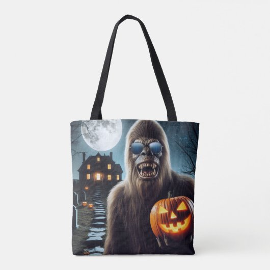 Sasquatch zu Halloween Tasche (Rückseite)
