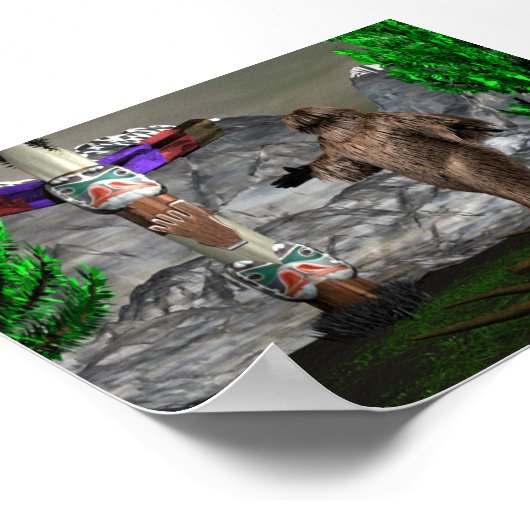 Sasquatchposter Poster (Ecke)