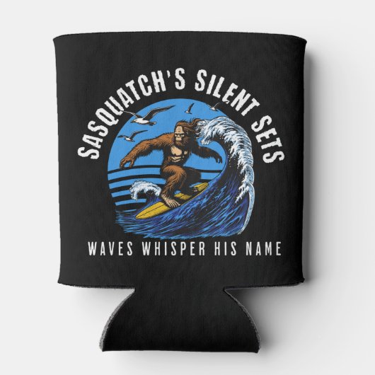 Sasquatch's leise Sets surfen Bigfoot Black Dosenkühler (Rückseite)