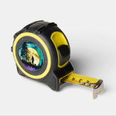 Sasquatsch mit Haustier Vollmond Maßband (Winkel)