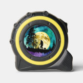 Sasquatsch mit Haustier Vollmond Maßband (Vorderseite)