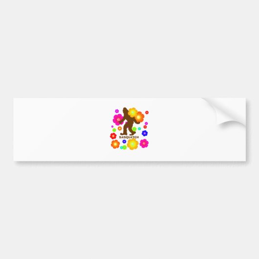 Sasquatsche Blume Autoaufkleber (Vorne)