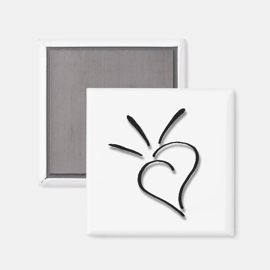 Sass Heart by Cussdum Designs Magnet (Vorderseite/Rückseite)