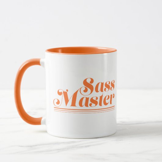 Sass-Vorlagenorange Tasse (Links)