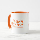 Sass-Vorlagenorange Tasse (Vorderseite Links)